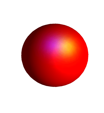A sphere morphing into a heart shape